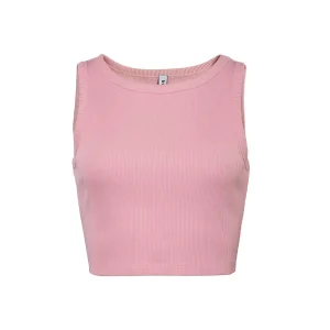 Hot Waargebeurd Verhaal Demi | Geribbelde Crop-Top Vrouwen Overhemden En Tops