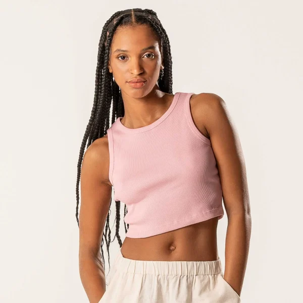 Hot Waargebeurd Verhaal Demi | Geribbelde Crop-Top Vrouwen Overhemden En Tops